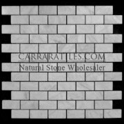 Carrara Marble Italian White Bianco Carrera 1x2 Mosaic Tile Honed