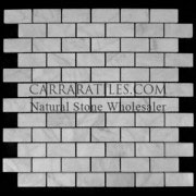 Carrara Marble Italian White Bianco Carrera 1x2 Mosaic Tile Polished