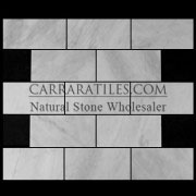 Carrara Marble Italian White Bianco Carrera 3x6 Marble Subway Tile Honed