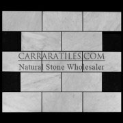 Carrara Marble Italian White Bianco Carrera 3x6 Marble Subway Tile Polished