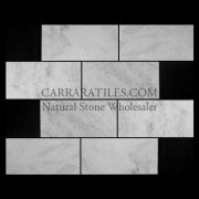 Carrara Marble Italian White Bianco Carrera 12x24 Marble Tile Honed