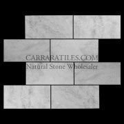 Carrara Marble Italian White Bianco Carrera 12x24 Marble Tile Polished