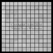 Carrara Marble Italian White Bianco Carrera 1x1 Mosaic Tile Tumbled