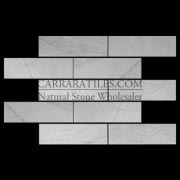 Carrara Marble Italian White Bianco Carrera 4x12 Marble Tile Honed