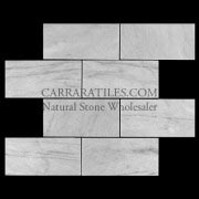 Carrara Marble Italian White Bianco Carrera 6x12 Marble Subway Tile Polished