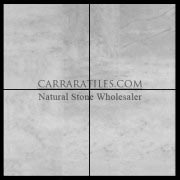 Carrara Marble Italian White Bianco Carrera 6x6 Marble Tile Honed