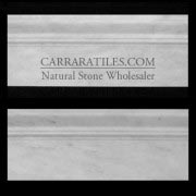Carrara Marble Italian White Bianco Carrera 3/4" Baseboard Molding Honed
