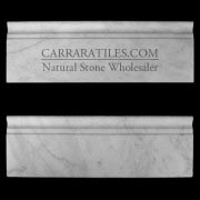 Carrara Marble Italian White Bianco Carrera 5/8" Baseboard Molding Honed