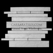 Carrara Marble Italian White Bianco Carrera Random Brick Random Strip Honed