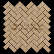 Crema Marfil Marble Herringbone Mosaic Tile Polished