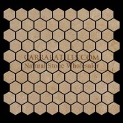 Crema Marfil Marble 1" Hexagon Mosaic Tile Polished