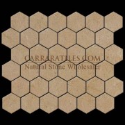 Crema Marfil Marble 2" Hexagon Mosaic Tile Polished