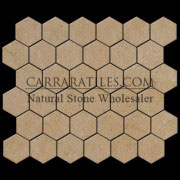 Crema Marfil Marble 2" Hexagon Mosaic Tile Polished