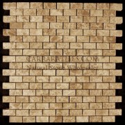 Light Emperador Marble Mini Brick Mosaic Tile Polished