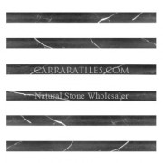 Negro Marquina Black Marble Bullnose Pencil Molding Polished